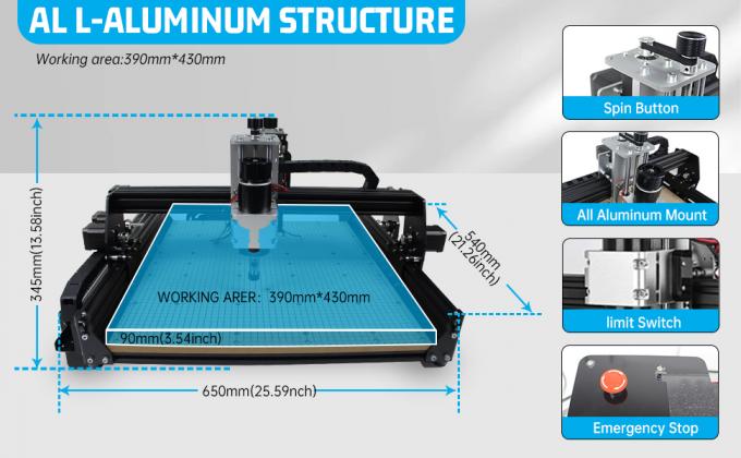 4540 Router Macchina di incisione CNC 500W Fuso 11000 giri al minuto 3 assi 0
