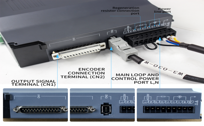 Kit di servomotore a corrente alternata da 100W 3000 giri al minuto 32Ncm Servomotore driver CNC Controller Kit 220V 3