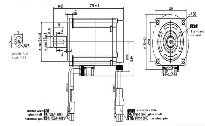 Controller CNC Kit servomotore a corrente alternata 3000 giri al minuto 64Ncm 200W 17 bit Magnetic Encoder 1