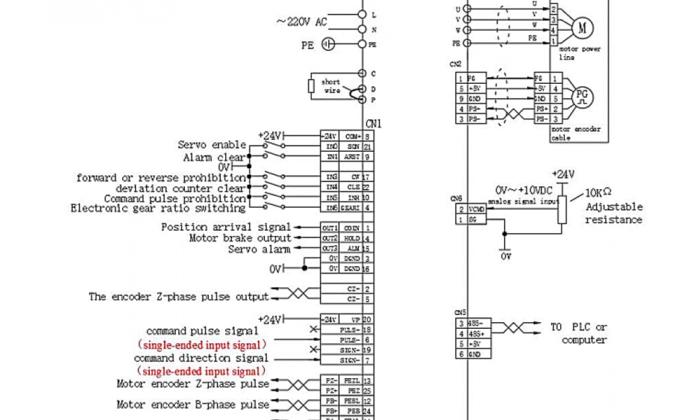 Controller CNC Kit servomotore a corrente alternata 3000 giri al minuto 64Ncm 200W 17 bit Magnetic Encoder 4